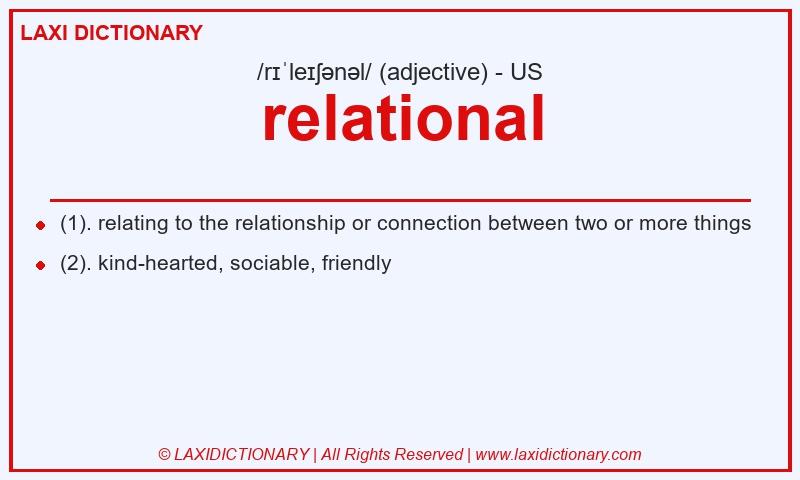 Definition relational in American English