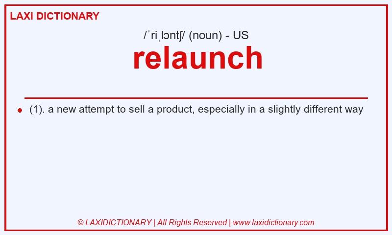 Definition relaunch in American English