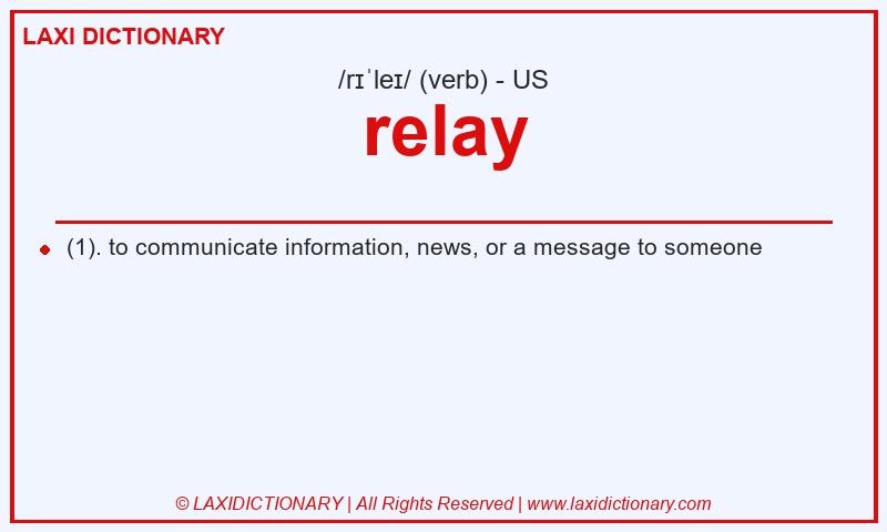 Definition relay in American English
