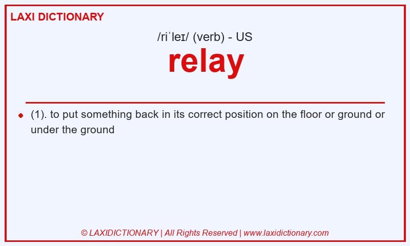 Definition relay in American English
