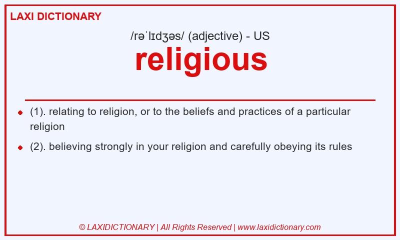 Definition religious in American English