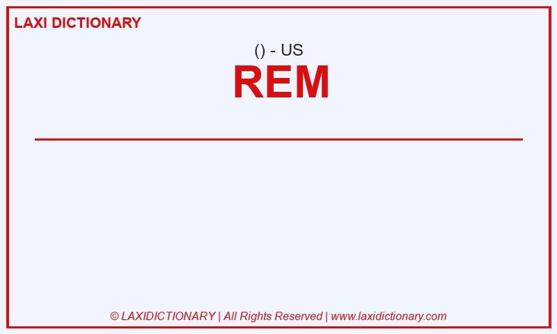 Definition REM in American English