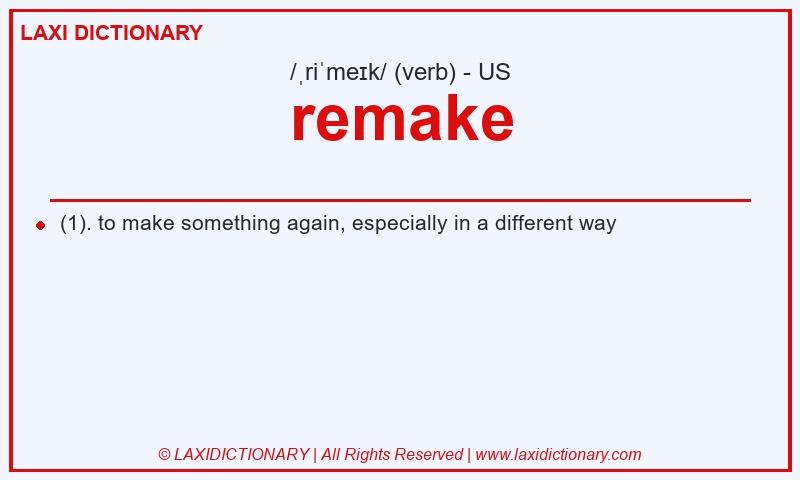 Definition remake in American English