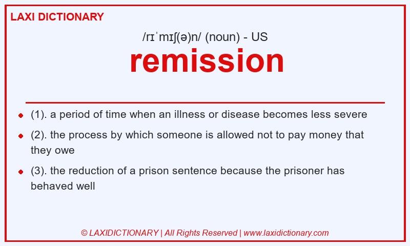 Definition remission in American English