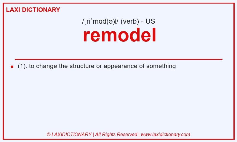 Definition remodel in American English