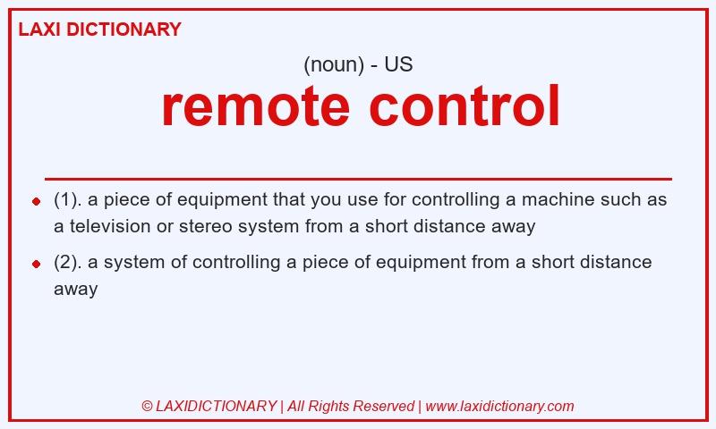 Definition remote control in American English