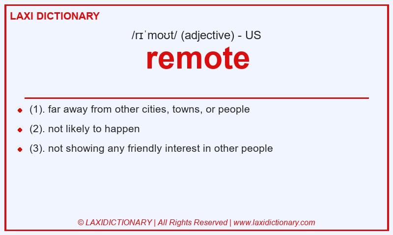 Definition remote in American English