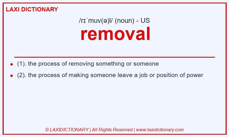 Definition removal in American English