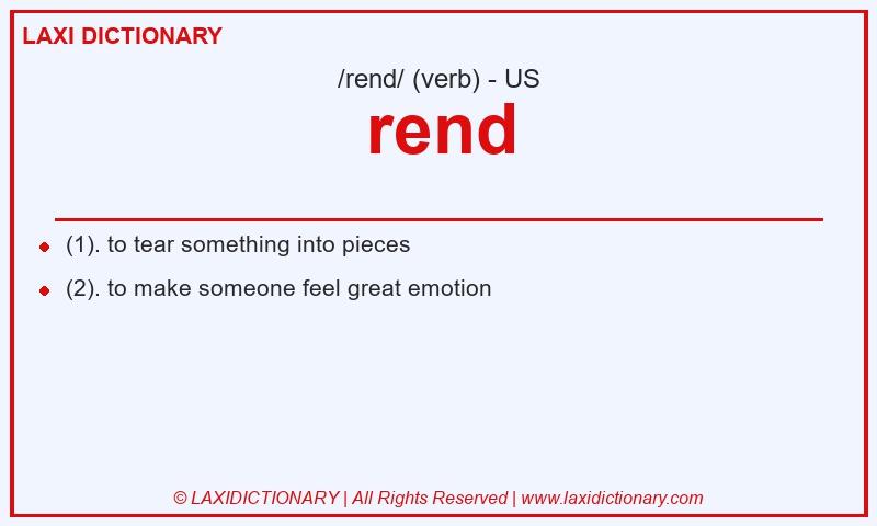 Definition rend in American English