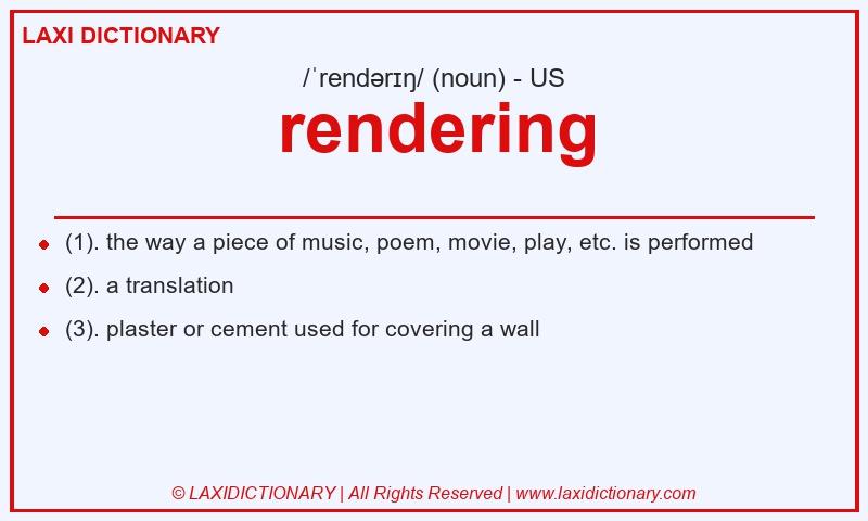 Definition rendering in American English