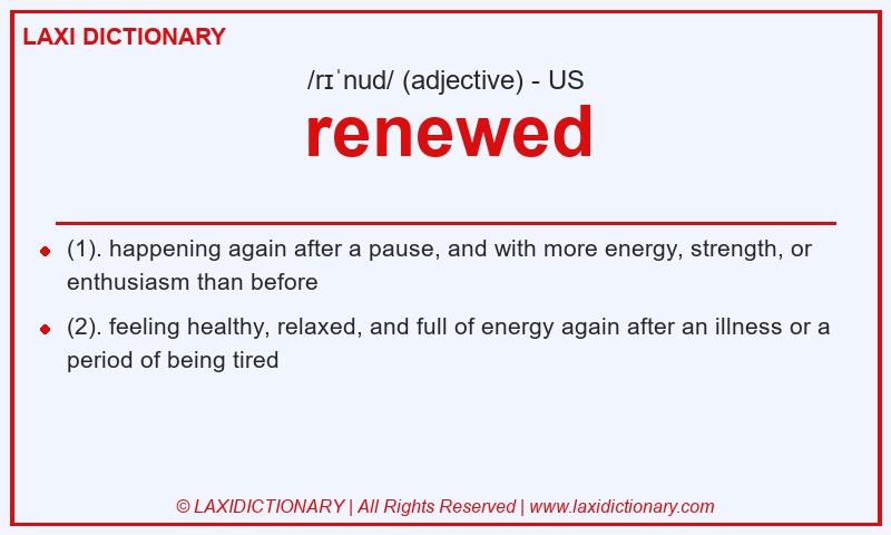 Definition renewed in American English