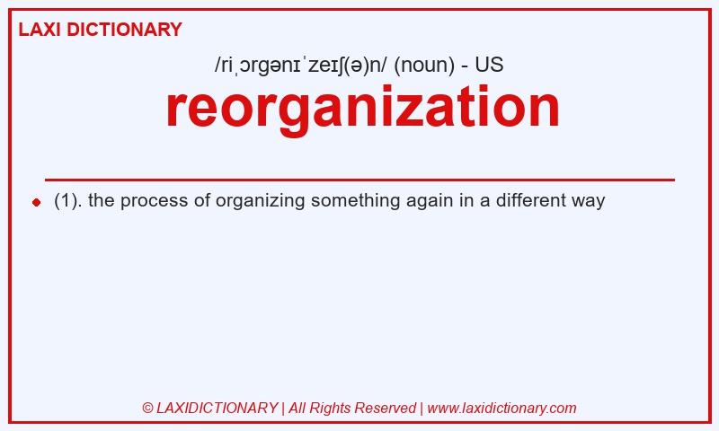 Definition reorganization in American English
