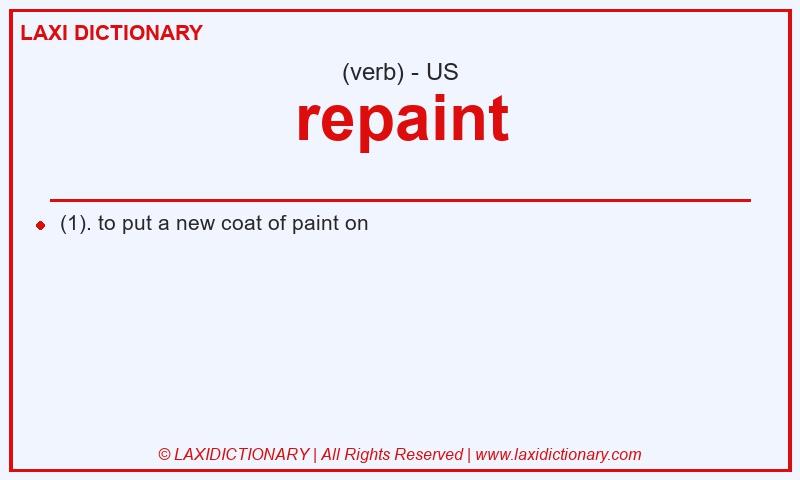 Definition repaint in American English