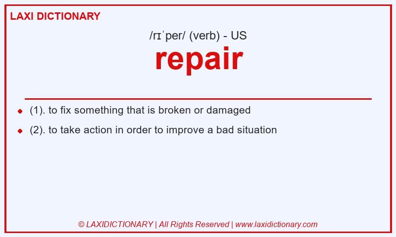 Definition repair in American English