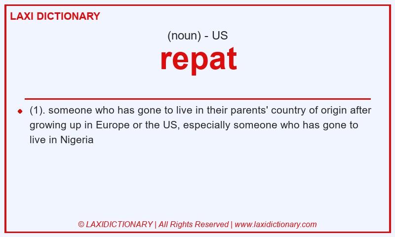 Definition repat in American English