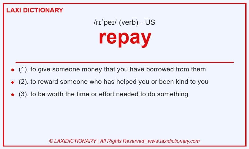 Definition repay in American English