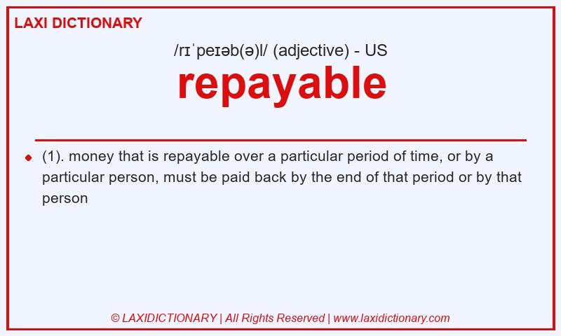 Definition repayable in American English