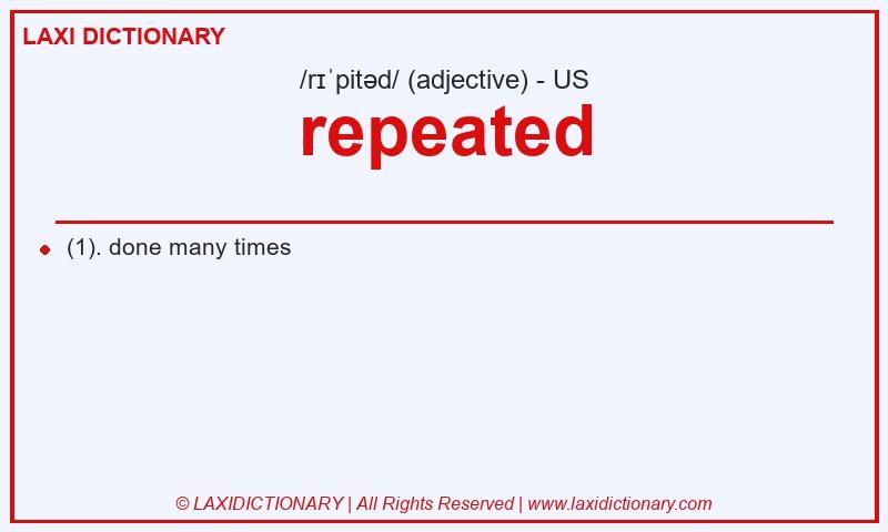 Definition repeated in American English