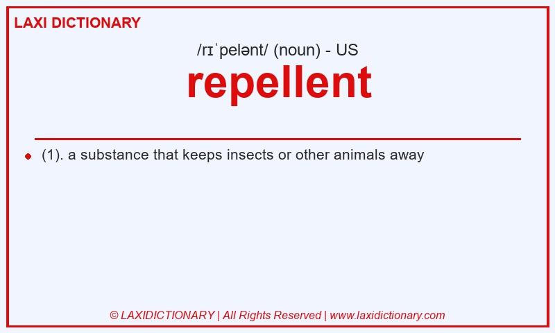 Definition repellent in American English