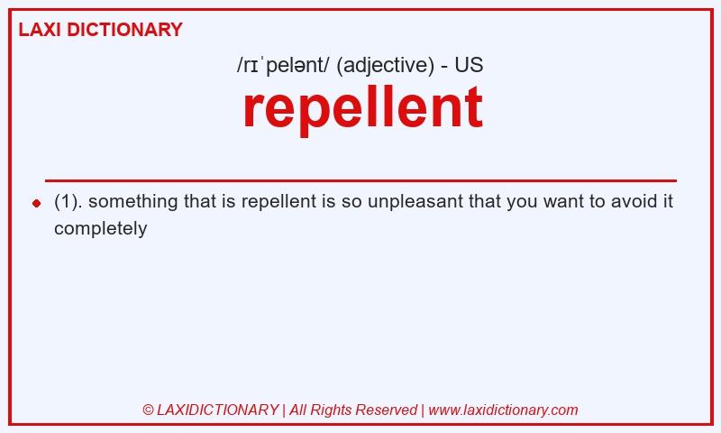 Definition repellent in American English