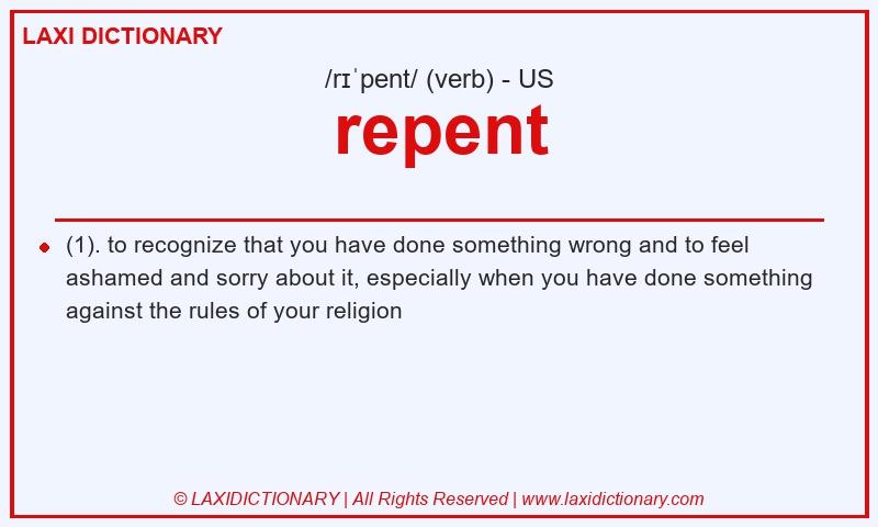 Definition repent in American English