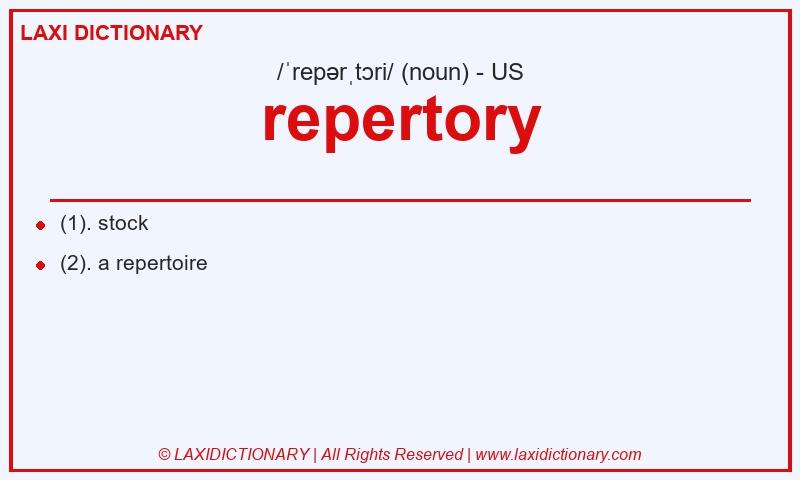 Definition repertory in American English