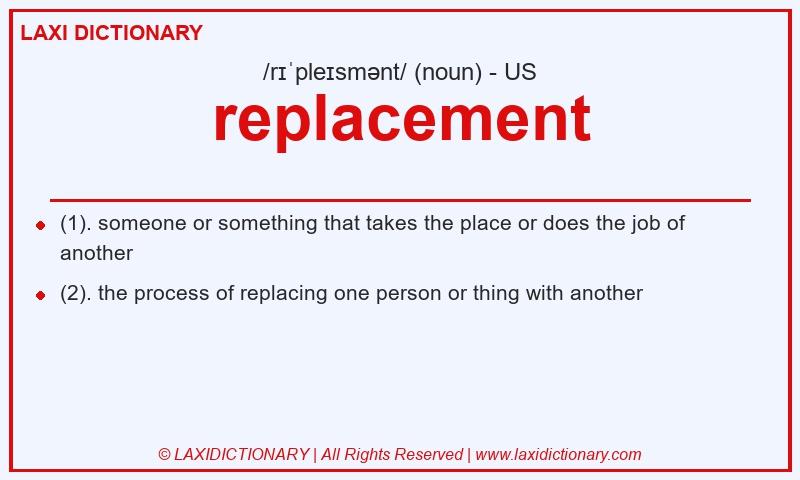Definition replacement in American English