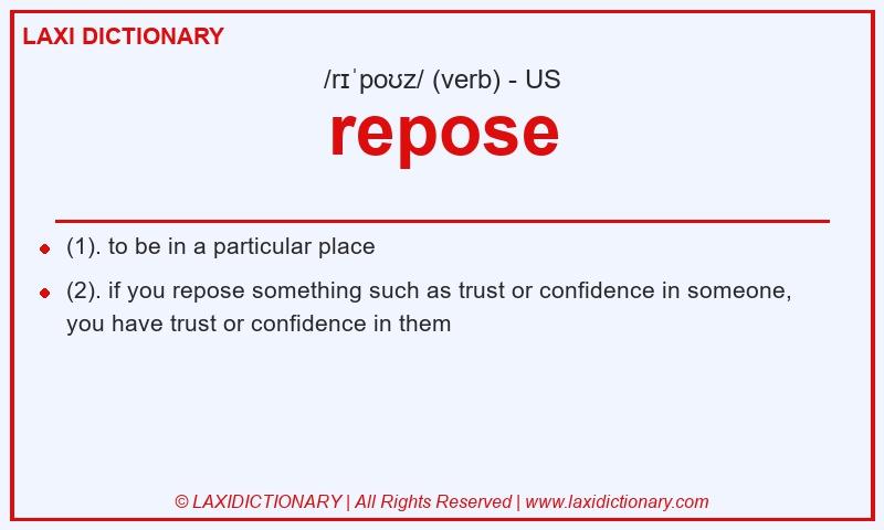 Definition repose in American English