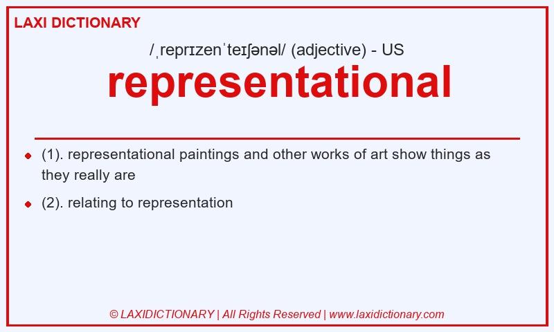 Definition representational in American English