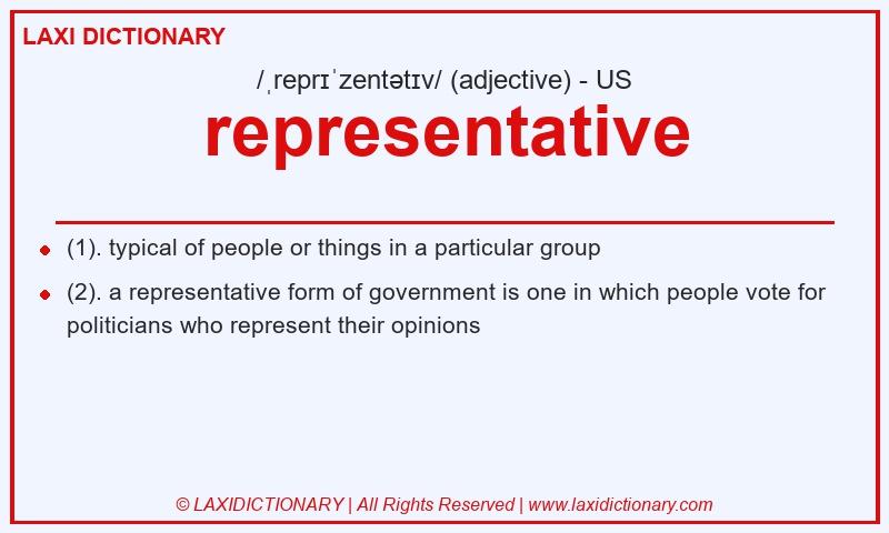 Definition representative in American English