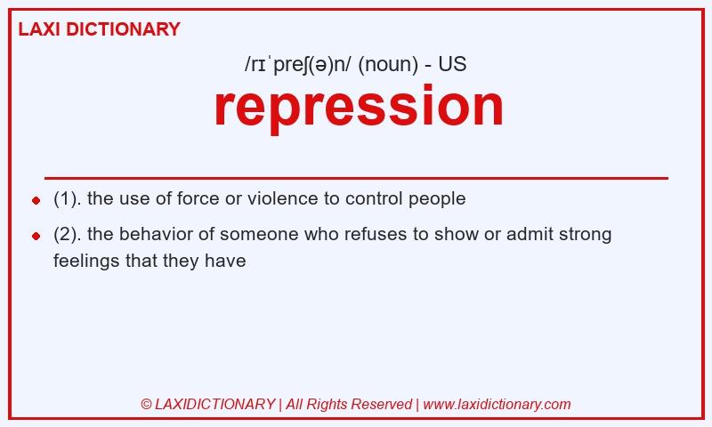 Definition repression in American English