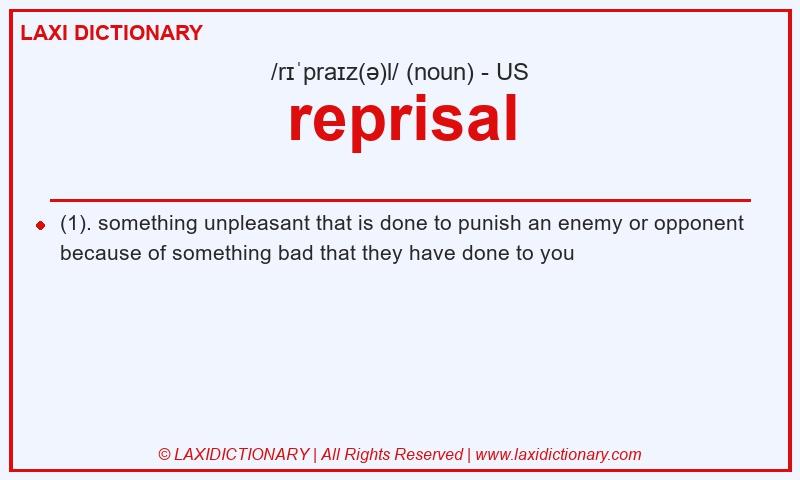 Definition reprisal in American English