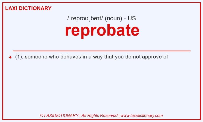 Definition reprobate in American English