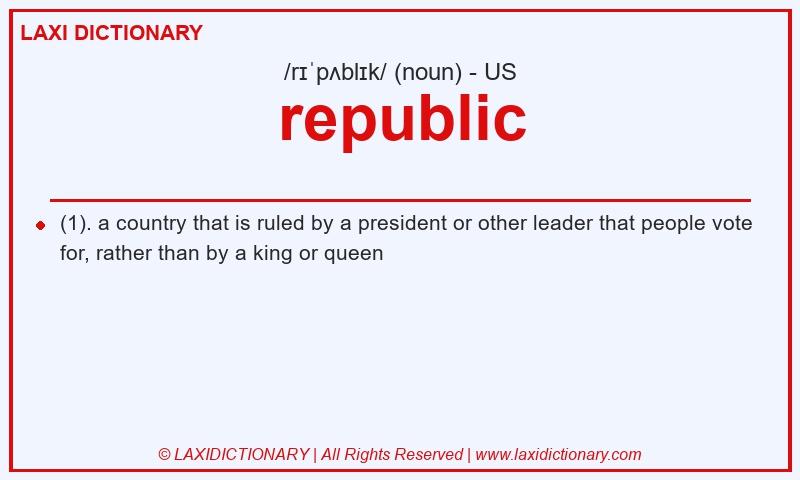 Definition republic in American English