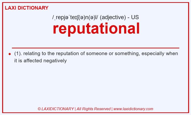 Definition reputational in American English