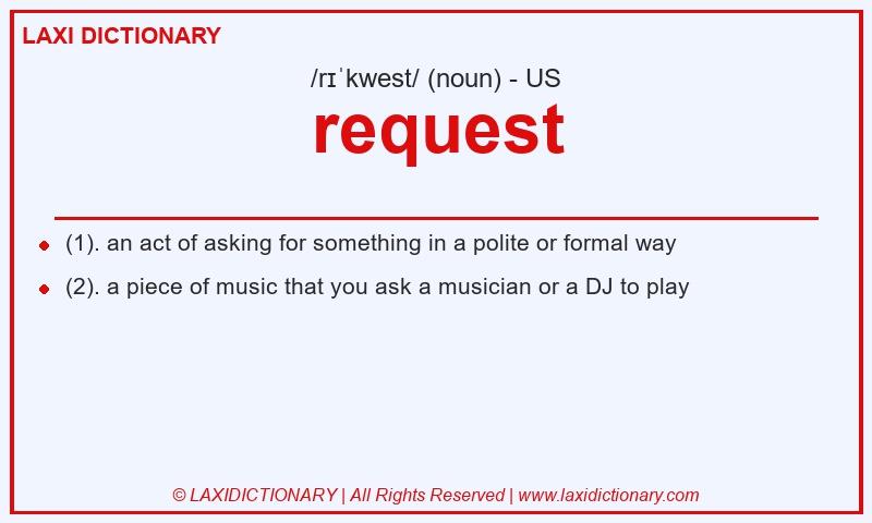 Definition request in American English