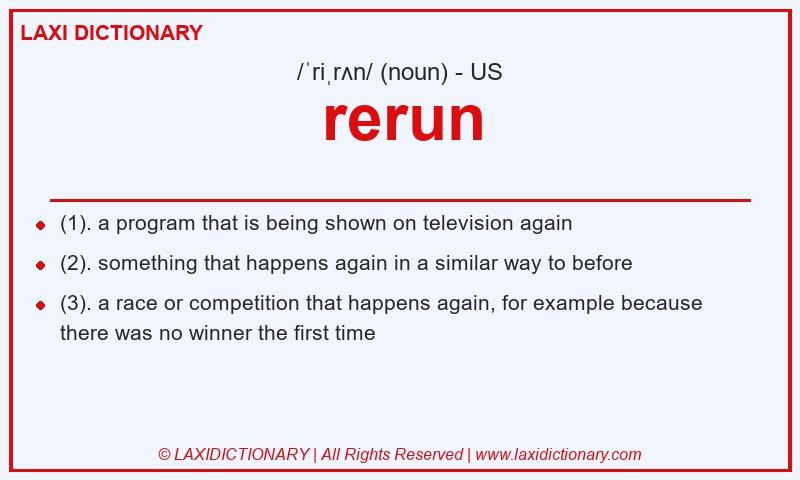 Definition rerun in American English