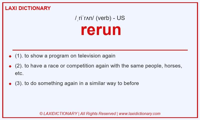 Definition rerun in American English