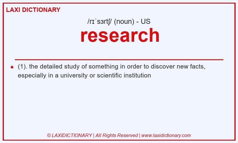 Definition research in American English