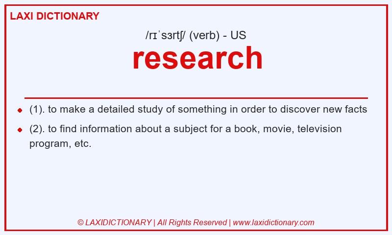Definition research in American English