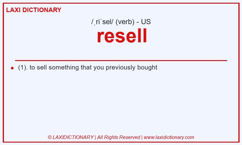 Definition resell in American English