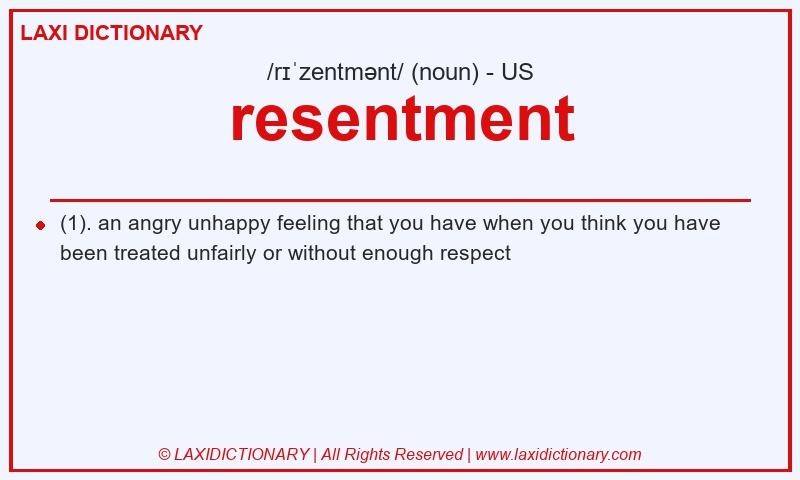 Definition resentment in American English