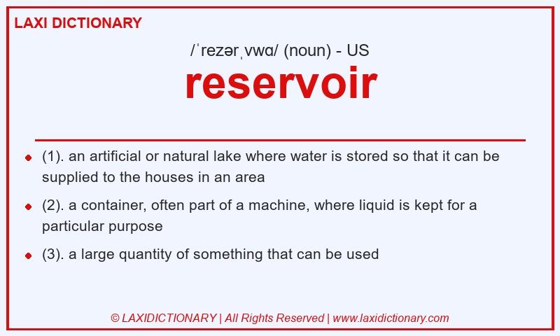Definition reservoir in American English