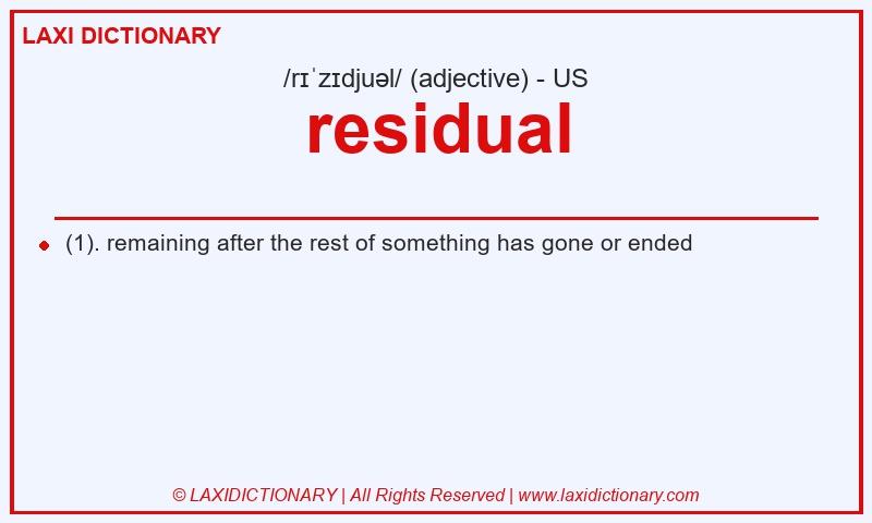 Definition residual in American English