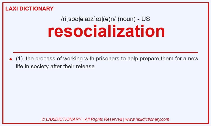 Definition resocialization in American English