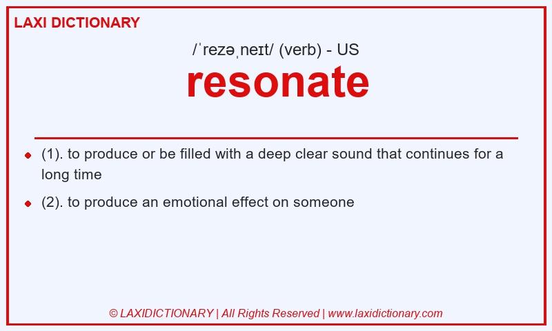 Definition resonate in American English