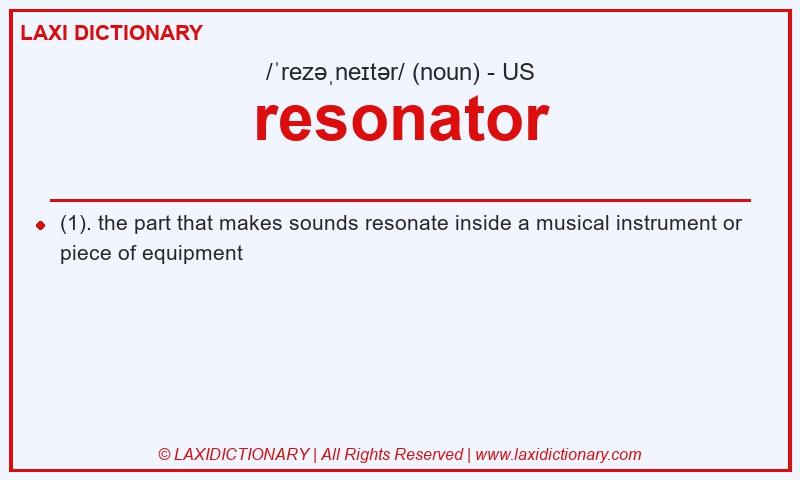 Definition resonator in American English