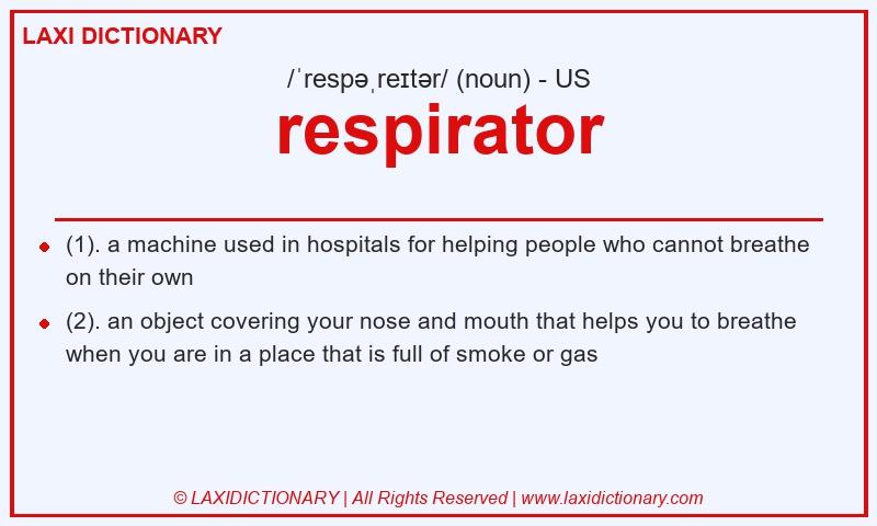 Definition respirator in American English