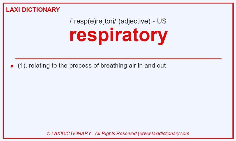 Definition respiratory in American English