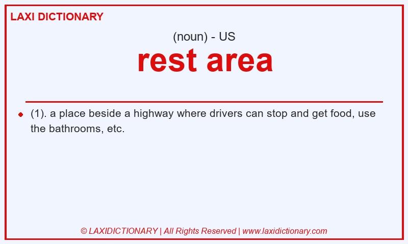 Definition rest area in American English